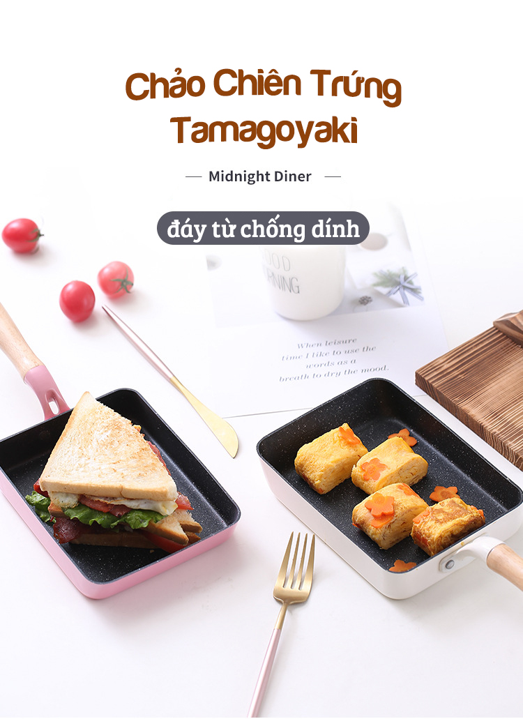 Chảo Chiên Trứng Cuộn, Trứng Rán Tamagoyaki đáy từ