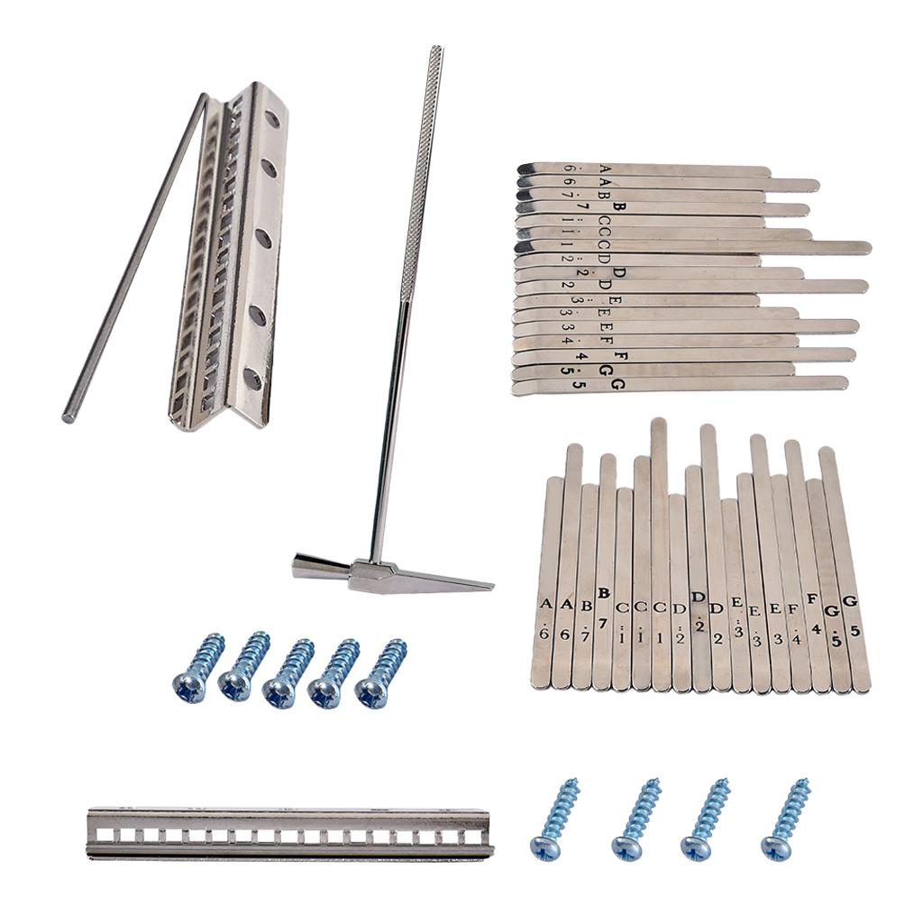 Replacement Kalimba Thumb Piano Steel Keys For 17 Key African Kalimba