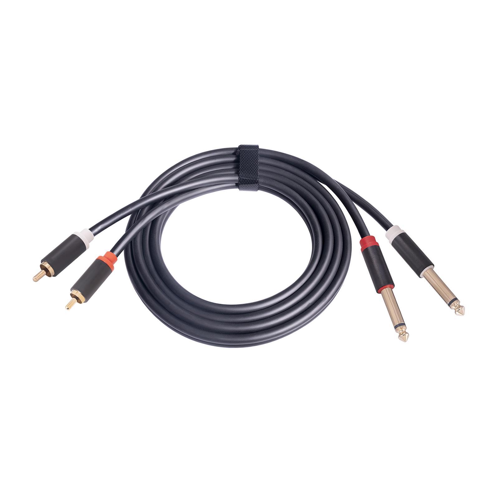 Dual 6.35mm to Dual Male Adapter Cable 1.5M