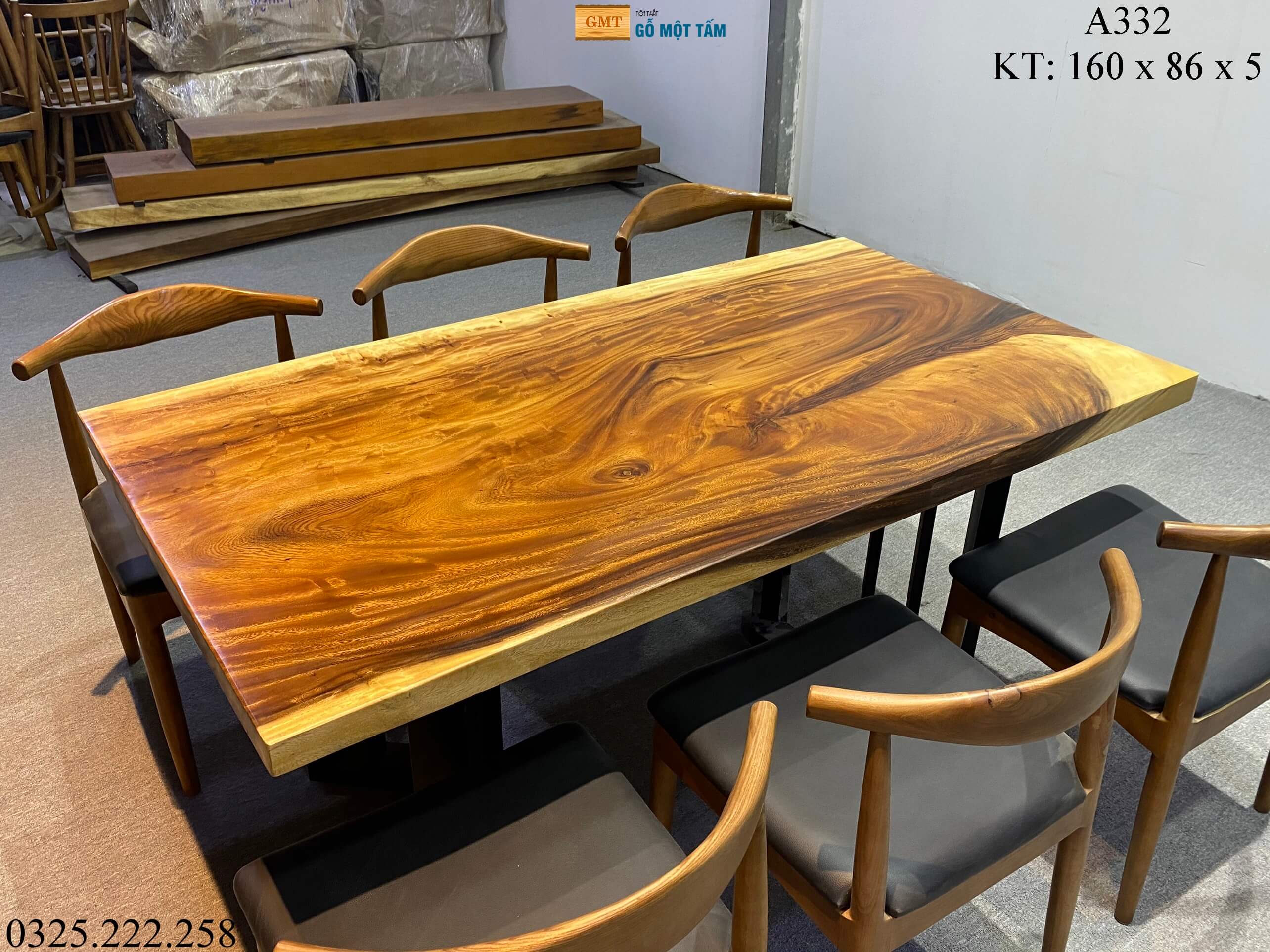Bàn Làm Việc Gỗ Me Tây, Bàn Ăn Gỗ Me Tây, Bàn Gỗ Me Tây Nguyên Tấm Dài 1,6m Rộng 86cm Dày 5cm