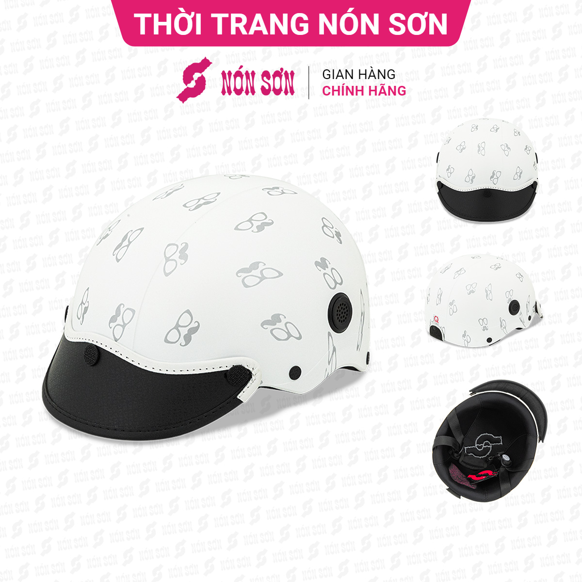 Mũ bảo hiểm lỗ thông gió họa tiết NÓN SƠN chính hãng MP-TR108