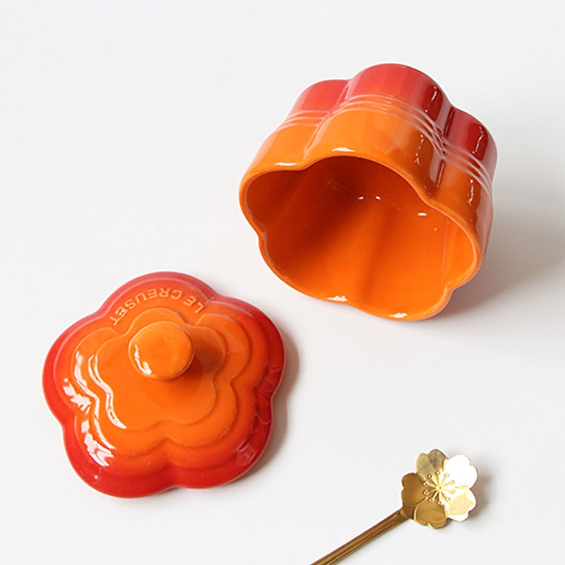 Cốc hoa Le creuset dùng nướng bánh cupcake, caramen, decor trang trí