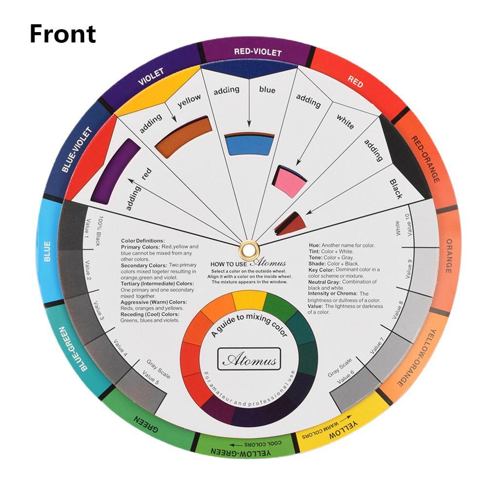 Paper Color Mixing Guide Wheel For Makeup Tattoo Nail Art Pigment Painting