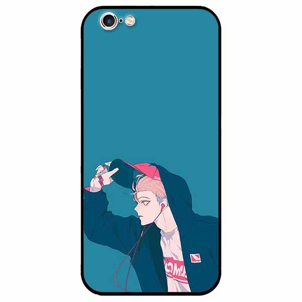 Ốp lưng dành cho Iphone 6 / 6s mẫu Cậu Bé Tai Nghe Đỏ