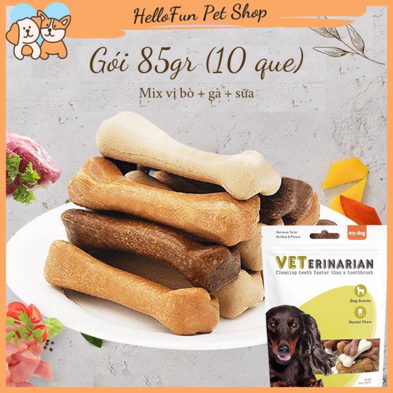 Xương gặm sạch răng cho chó mix vị thịt bò, thịt gà và sữa
