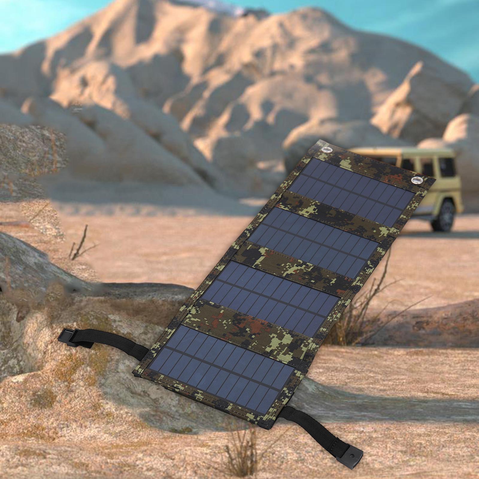 Folding Solar Panel with USB Port for Camping Laptop Backpacking