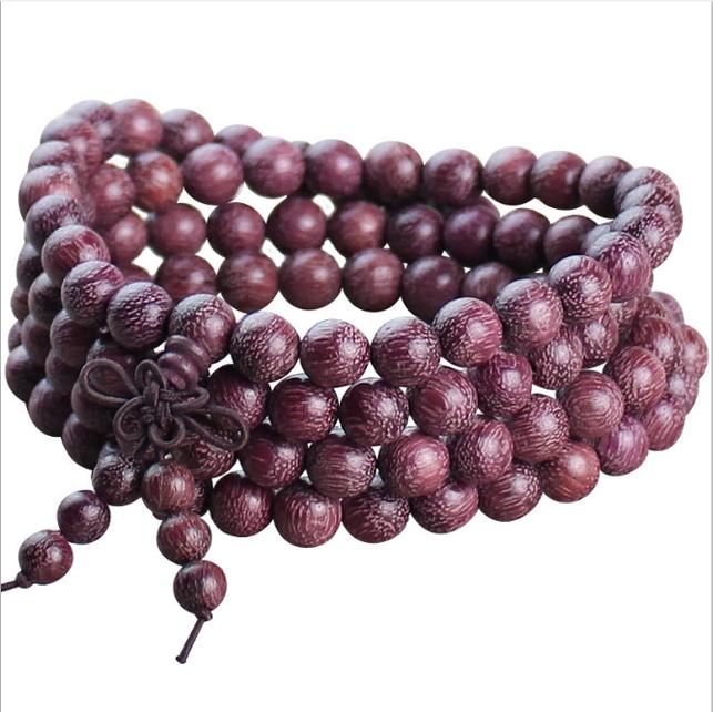 Vòng tay nam nữ 108 hạt 6-8 ly gỗ hồng VG15