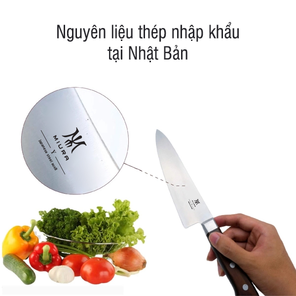 Dao bếp cao cấp MIURA Y – Dao thái thịt cá Chef (18cm)