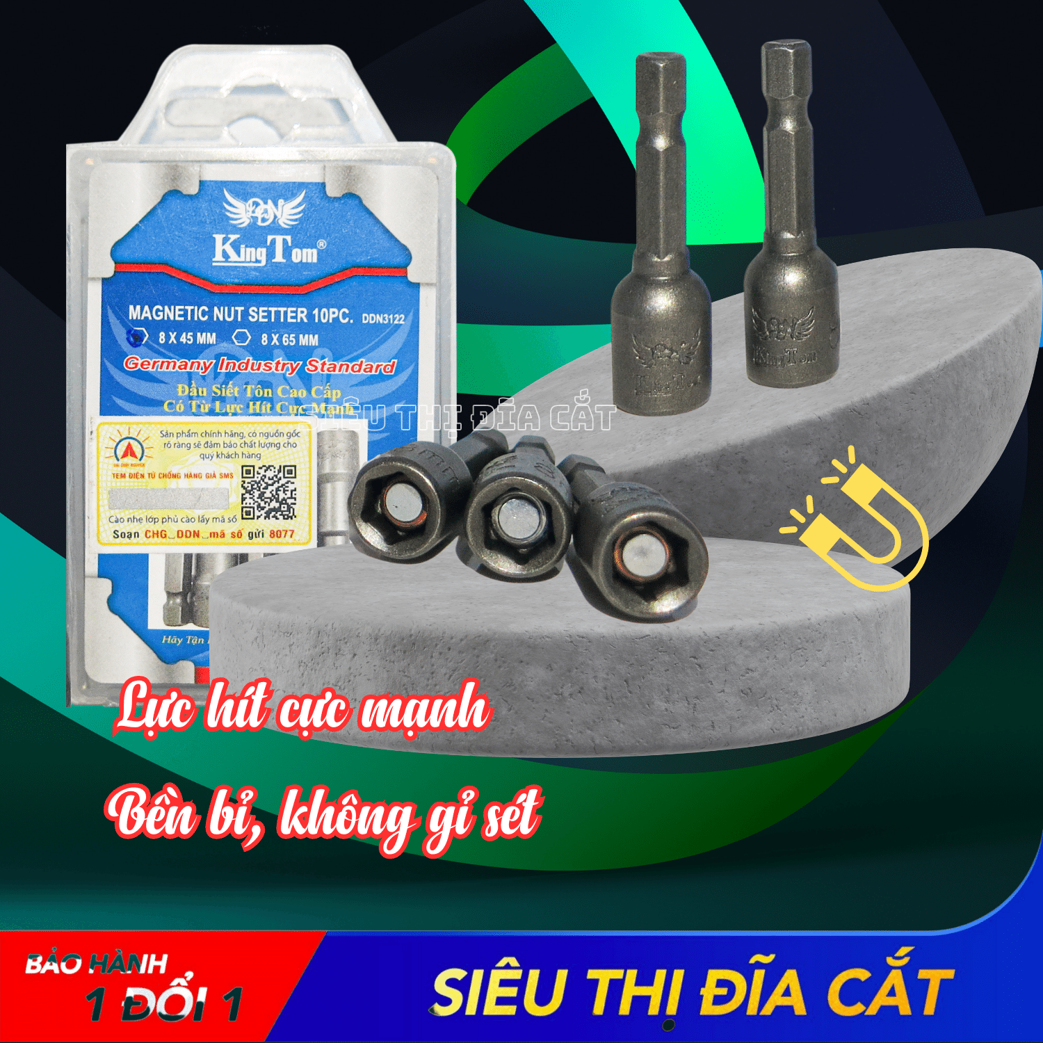 Mũi Siết Tôn KingTom 8x45mm - Ngắn - 10 Mũi