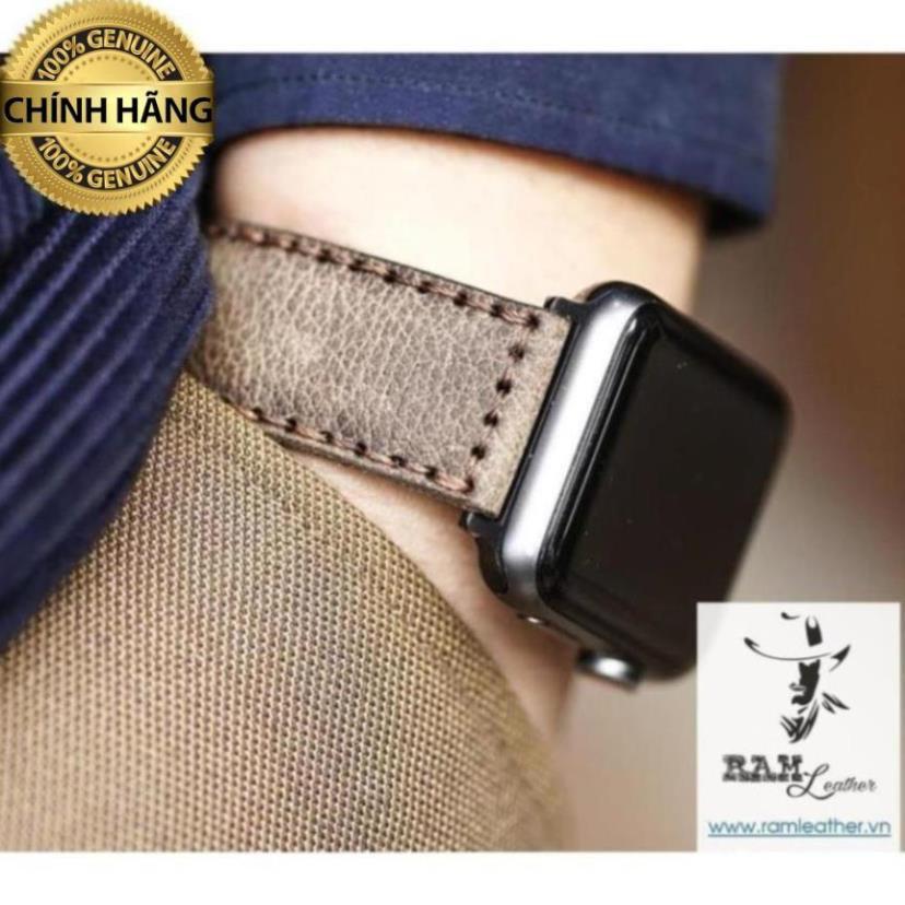 DÂY ĐỒNG HỒ DA SÁP NGỰA VÂN HẠT- RAM BAUHAUS 1959 CHO APPLE WATCH - HÀNG CHÍNH HÃNG RAM LEATHER .