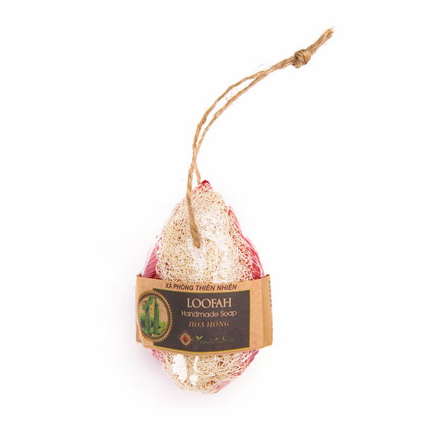 Xà phòng xơ mướp hoa hồng - Rose Luffa Soap