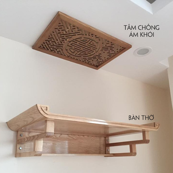 BÀN THỜ GỖ TREO TƯỜNG - Giao hàng màu ngẫu nhiên