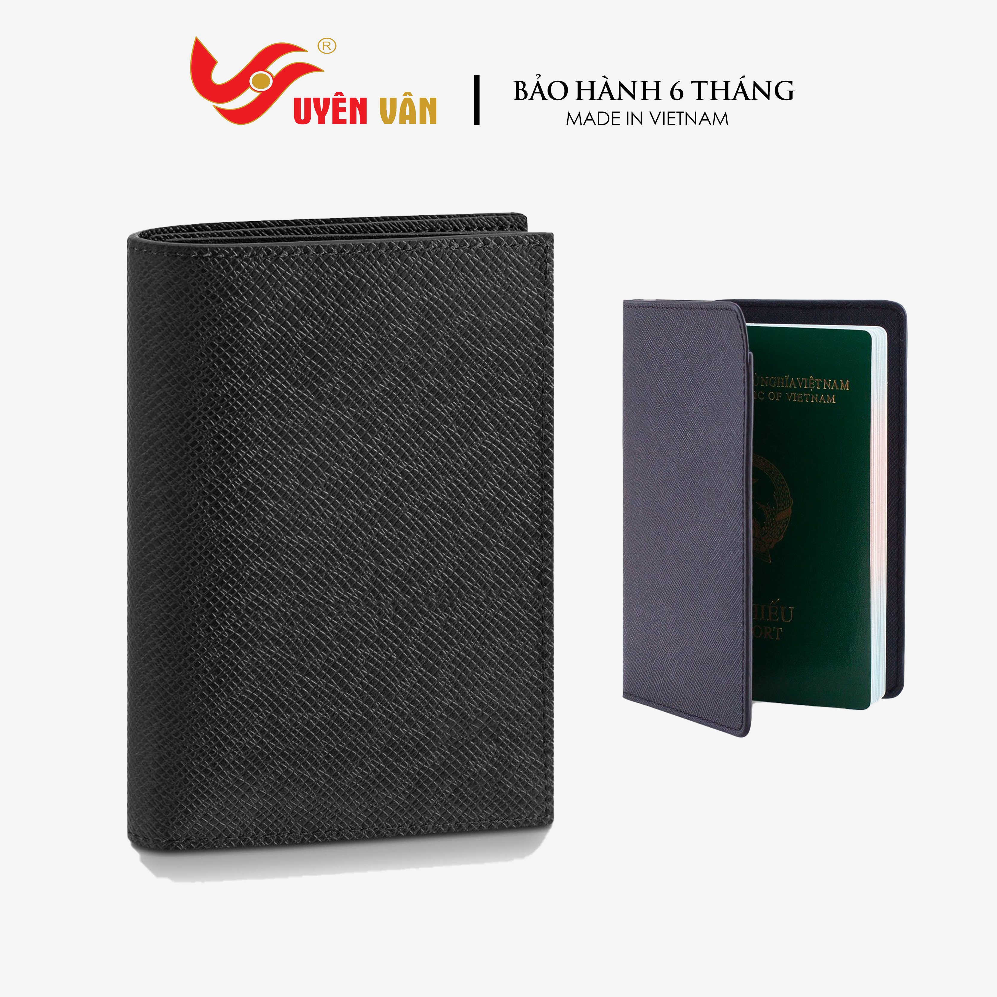 Ví đựng thẻ atm namecard passport cầm tay tiện dụng da cao cấp VDT01