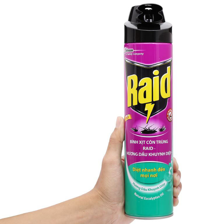 Bình xịt côn trùng RAID  hương Khuynh Diệp 600ML