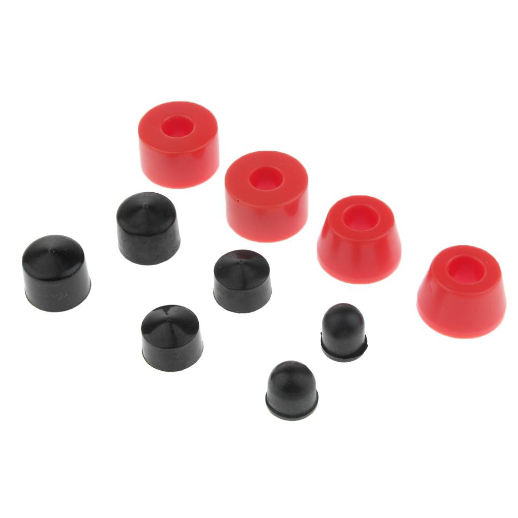 2x10pcs Skateboard Longboard Truck Bushings Pivot Cups Set Red 85AA