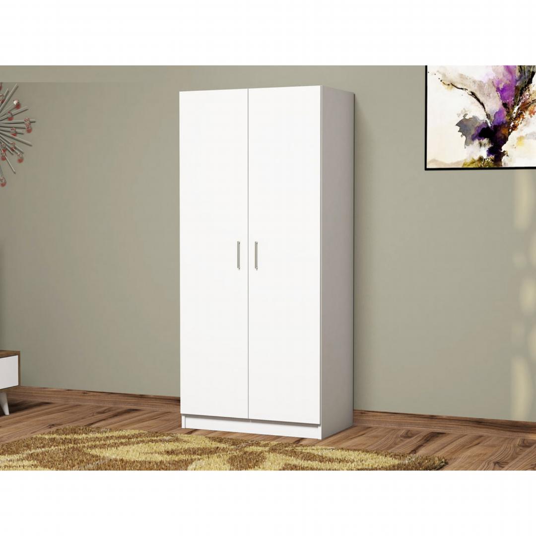 Tủ quần áo gỗ hiện đại SMLIFE Bunbuku | Gỗ MDF dày 17mm chống ẩm | D80xR45xC180cm