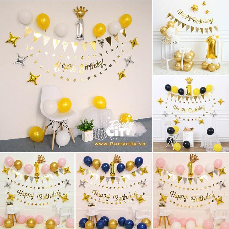 Set trang trí sinh nhật đơn giản tại nhà cho bé gái, bé trai đủ phụ kiện - PartyCityvn