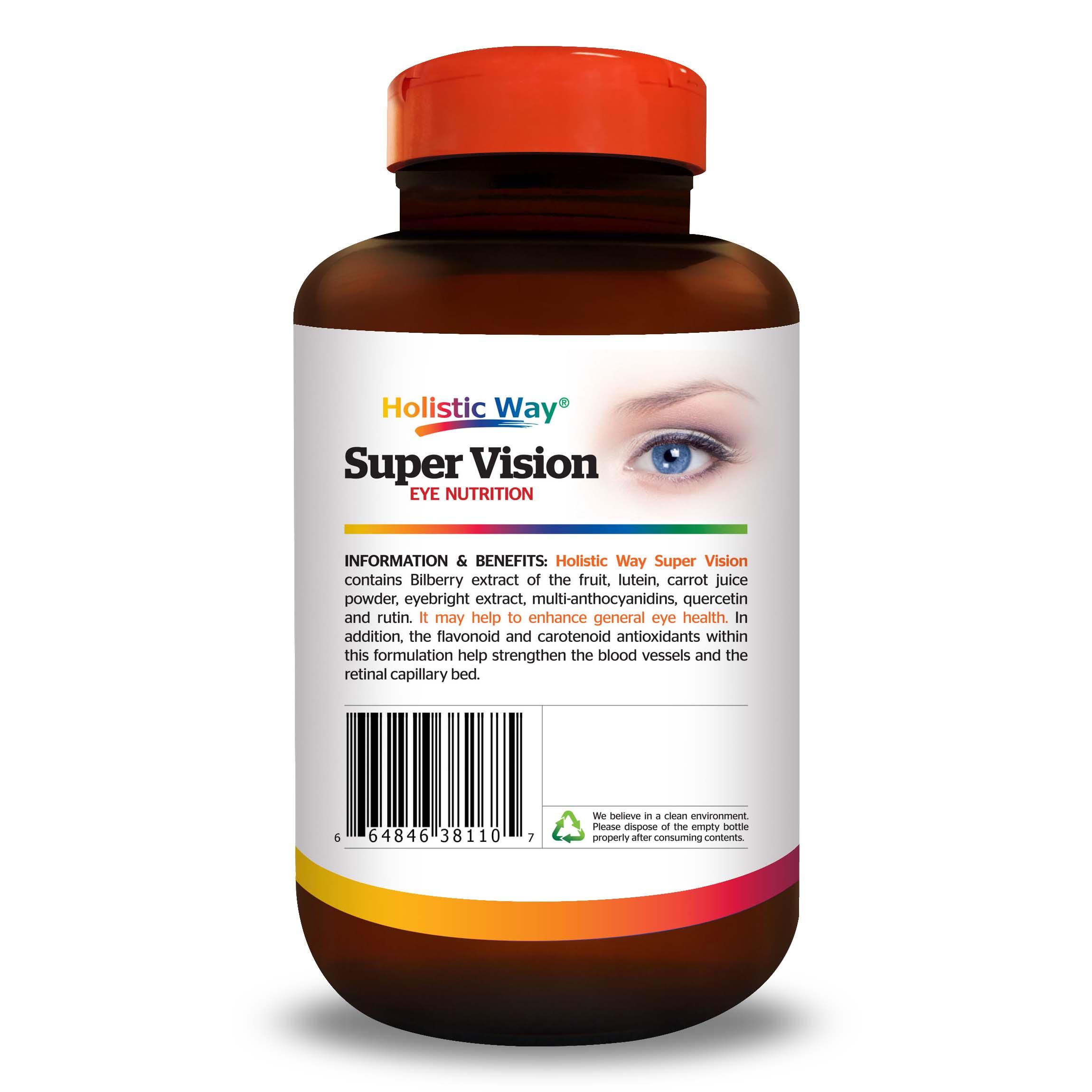 Viên uống bổ mắt, tăng cường thị lực Holistic Way Super Vision - Eye Nutrition