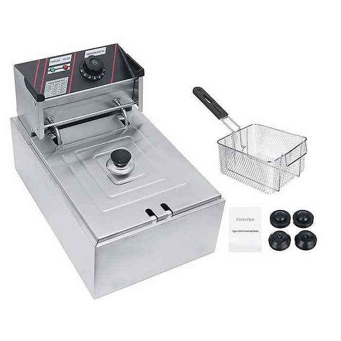 Bếp Chiên Nhúng Điện ABG - Bếp Chiên Công Nghiệp Cao Cấp 6L- Sản Phẩm Đa Năng, Thiết Kế Tối Ưu - Tiết Kiệm - An Toàn - Thực Phẩm Được Chiên Rán Nhanh Chóng, Chín Đều, Thơm Ngon, Vàng Giòn - hàng chính hãng