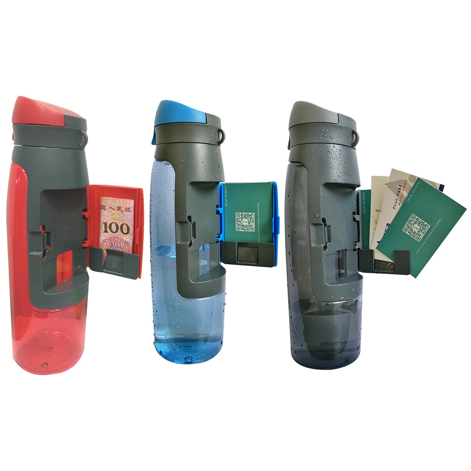 Bình đựng nước thể thao 750ml tích hợp khay đựng thẻ MountCard