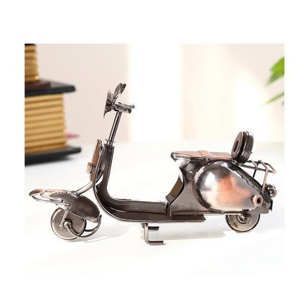 Mini Motorcycle Model Metal Desktop Ornament Crafts for Living Room-Bronze