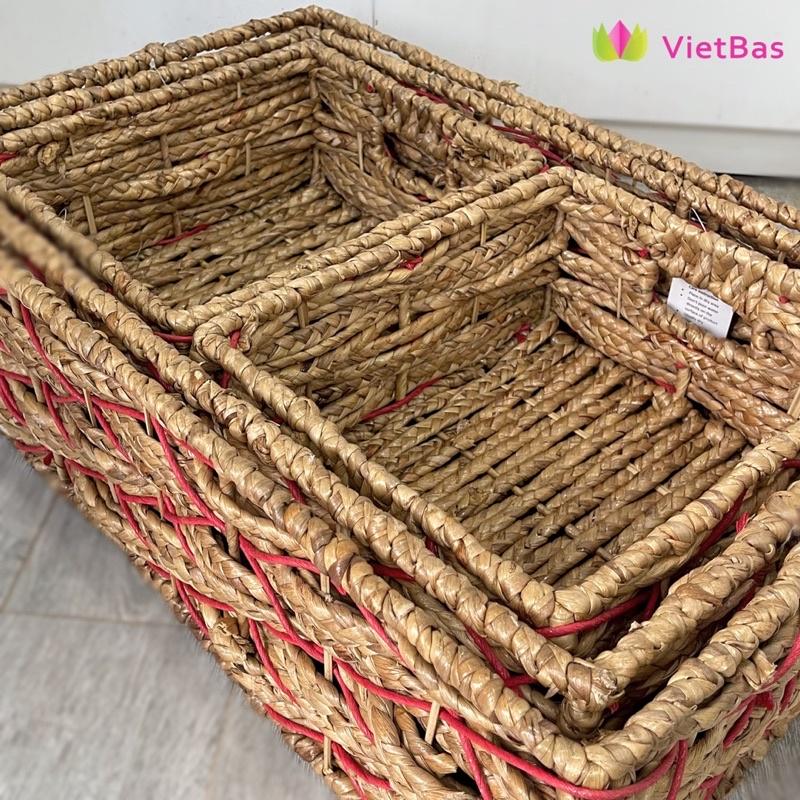 Khay lục bình VIETBAS hình chữ nhật MAU37