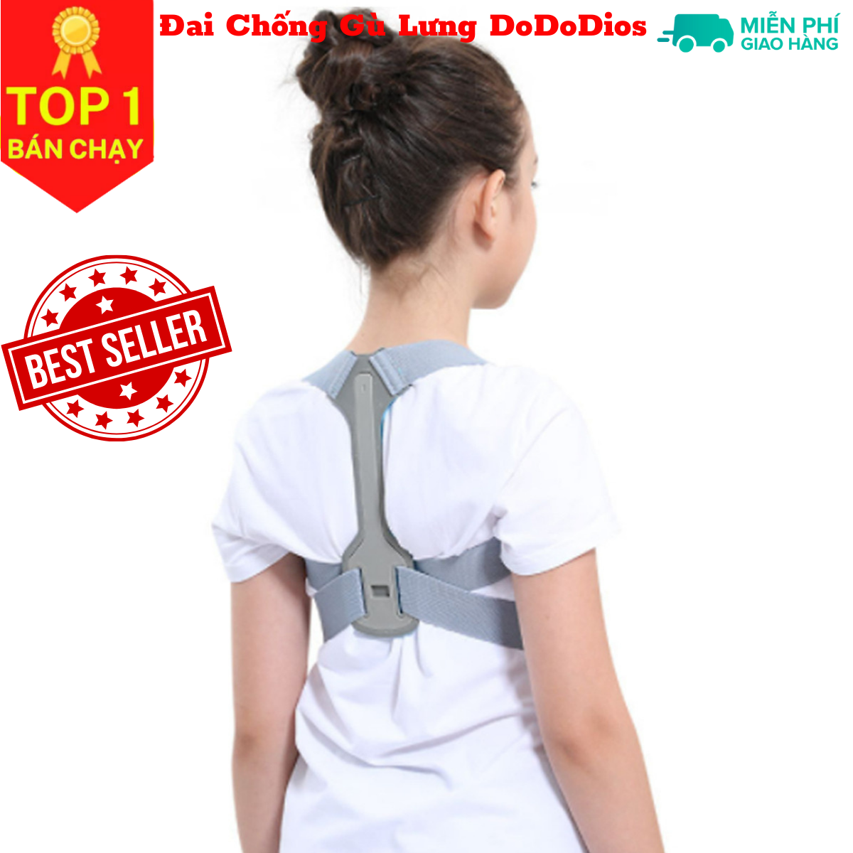 Đai chống gù lưng cho trẻ em Cân Nặng Từ 15kg Đến 40Kg mi04 - chính hãng DoDoDios