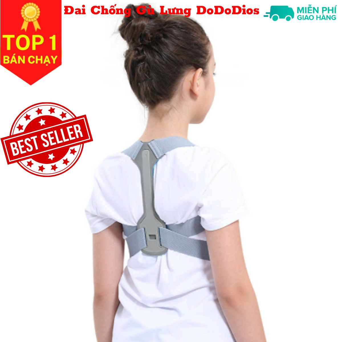 đai chống gù lưng cho trẻ em Cân Nặng Từ 15kg Đến 40Kg mi04 - chính hãng DoDoDios