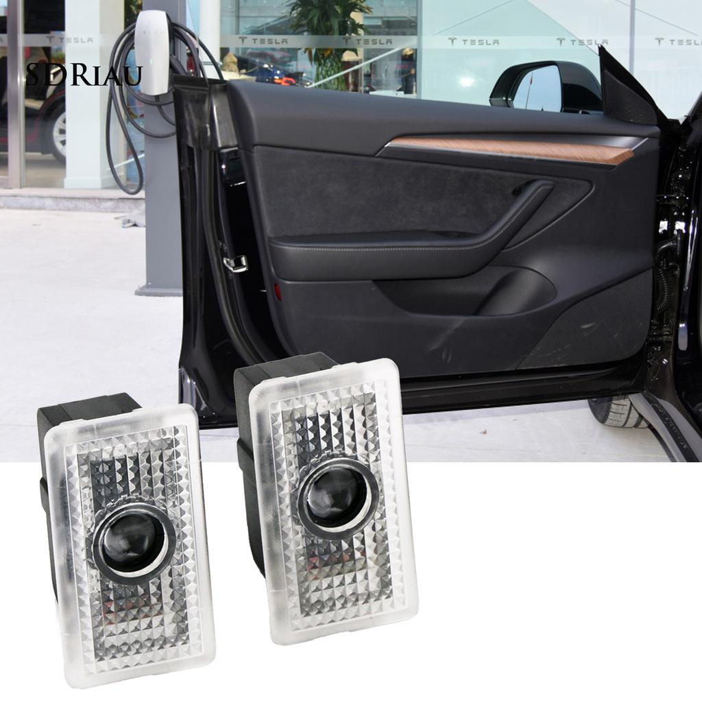 TESLA Set 4 Đèn Chiếu Sáng Gắn Cửa Xe Ô Tô