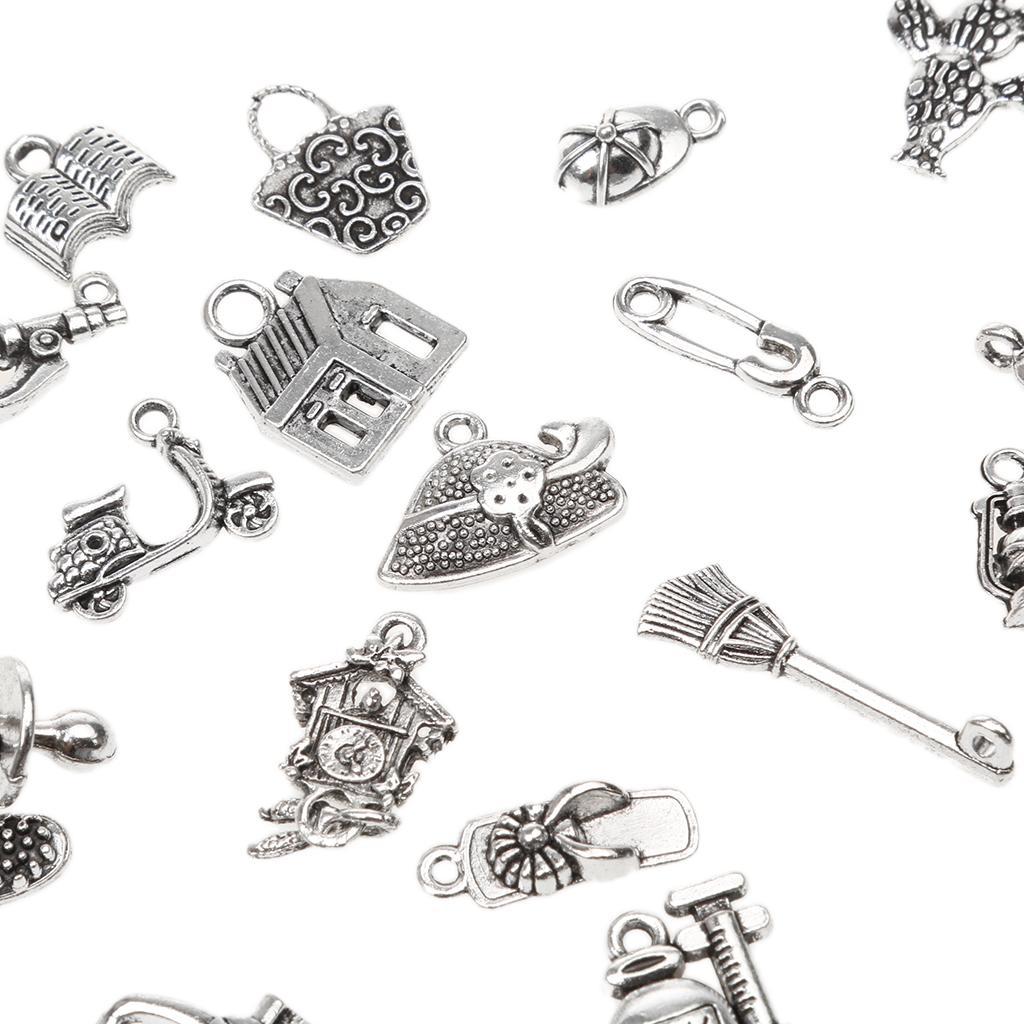 Pack of 30 Multi Style Home Family Decor Charms Pendants for DIY Jewelry Craft