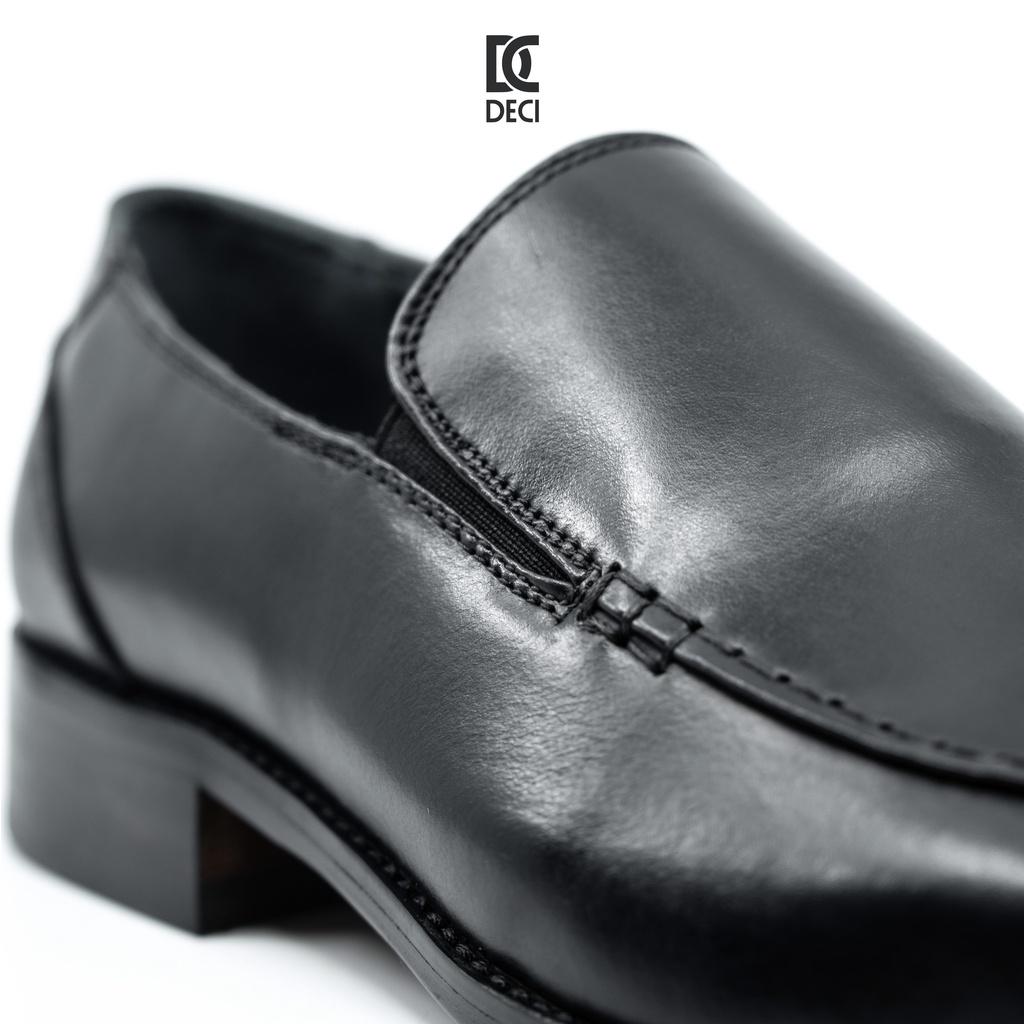 Giày tây công sở DECI màu đen dòng giày Loafer giày lười BROGUE 22