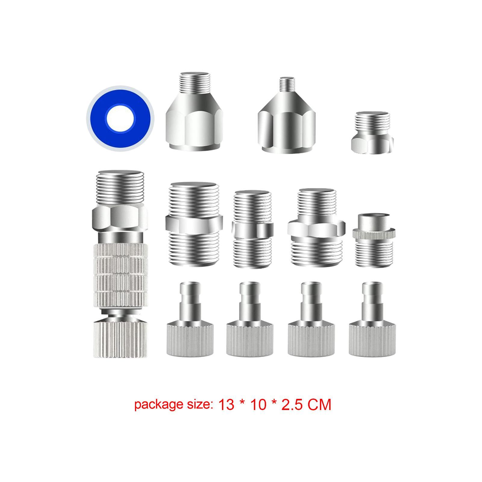 13 Pieces Airbrush Adaptor Set Durable Airbrush Disconnect Fitting Connector