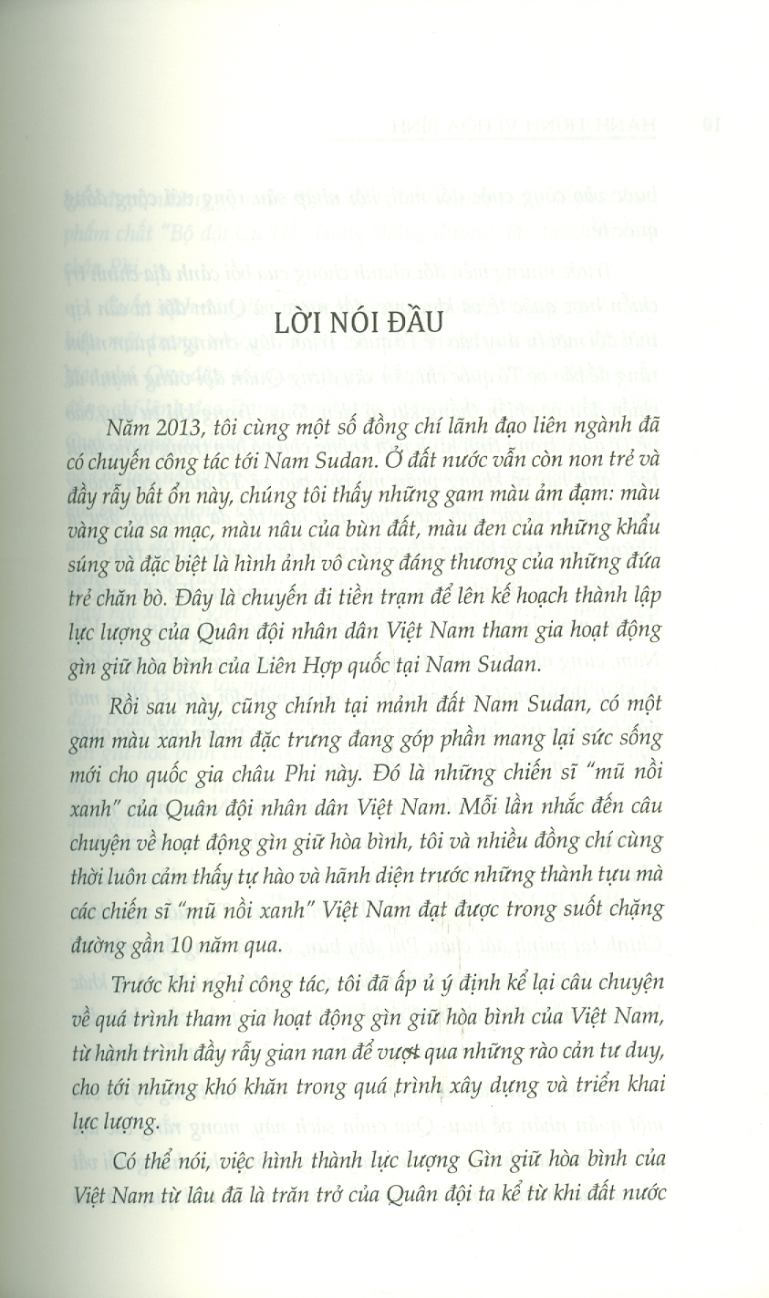 Sách Hành Trình Vì Hòa Bình (Hồi ức) - Nguyễn Chí Vịnh