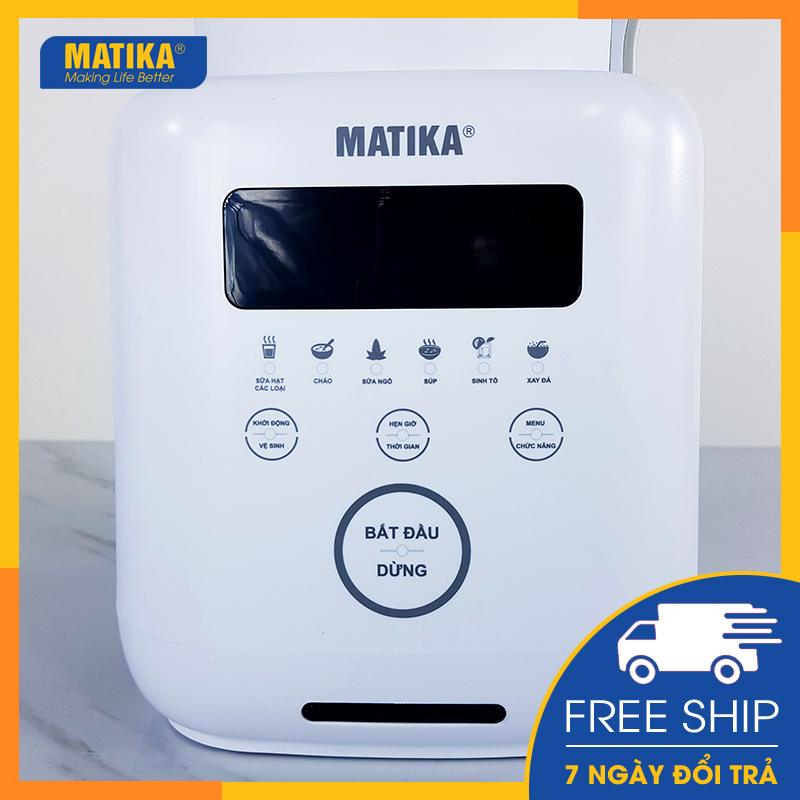 Máy xay sữa hạt MATIKA máy làm sữa đậu nành 1.75l - 800w điều khiển cảm ứng đa chức năng MTK-3175 - Hàng chính hãng