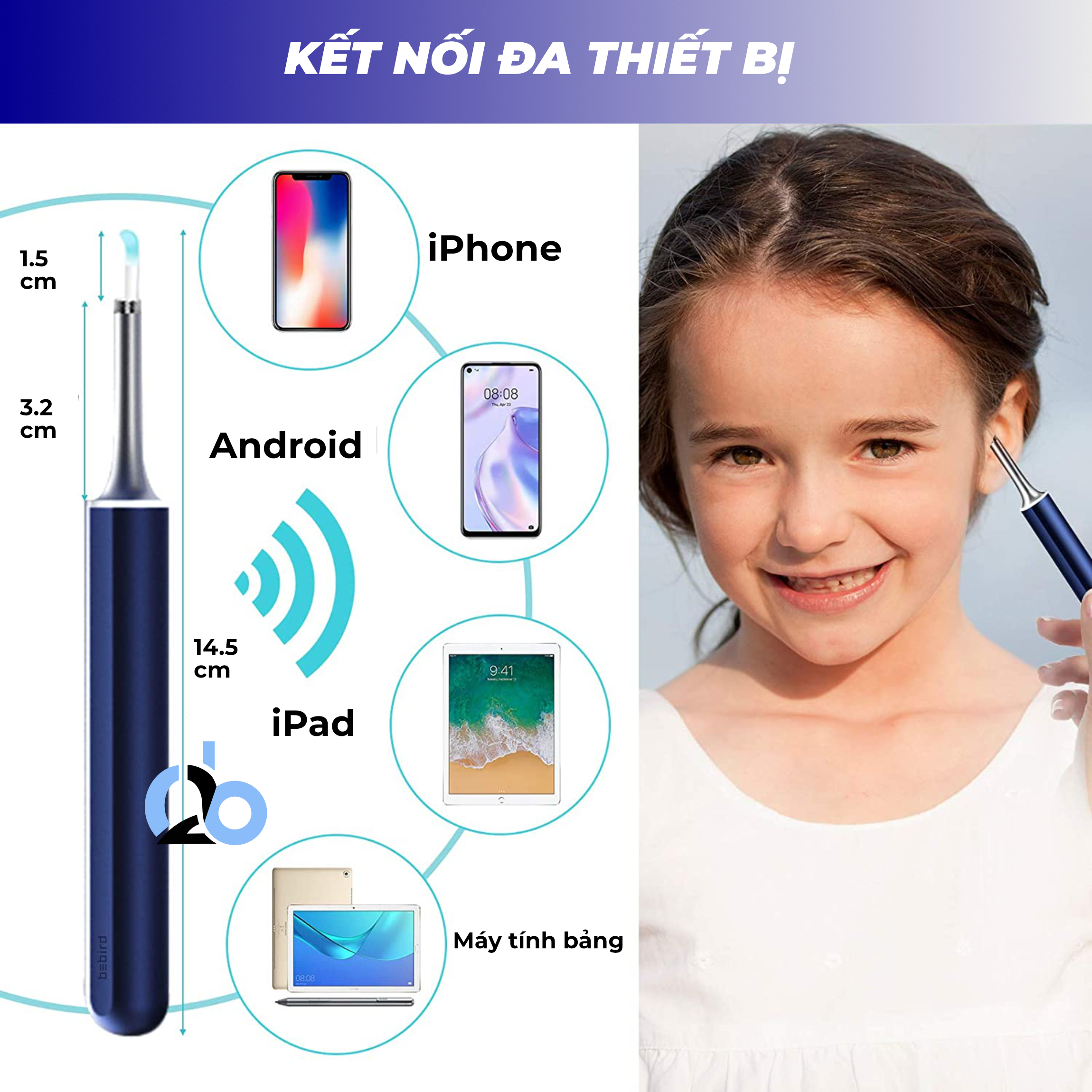 Dụng cụ ngoáy tai thông minh Bebird X17 Pro, phiên bản nâng cấp từ Bebird M9 Pro với camera full HD