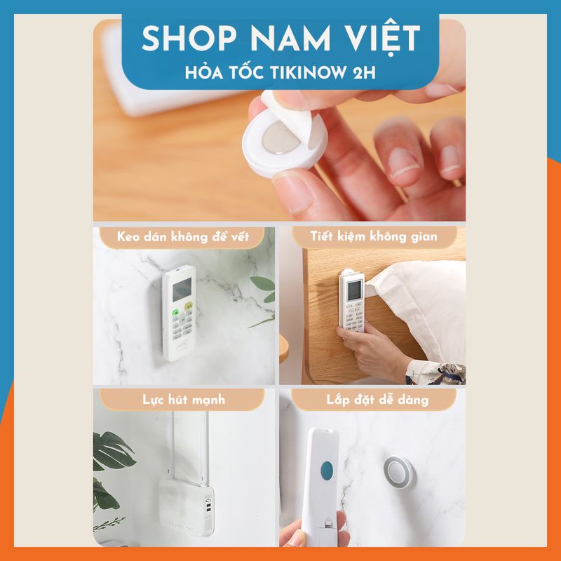 Miếng Dán Nam Châm Tròn Treo Remote Dán Tường