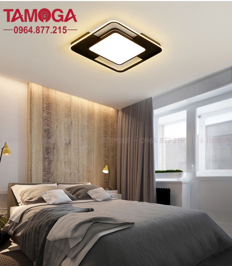 Đèn LED ốp trần TAMOGA 1056 chiếu sáng hiện đại 3 chế độ ánh sáng