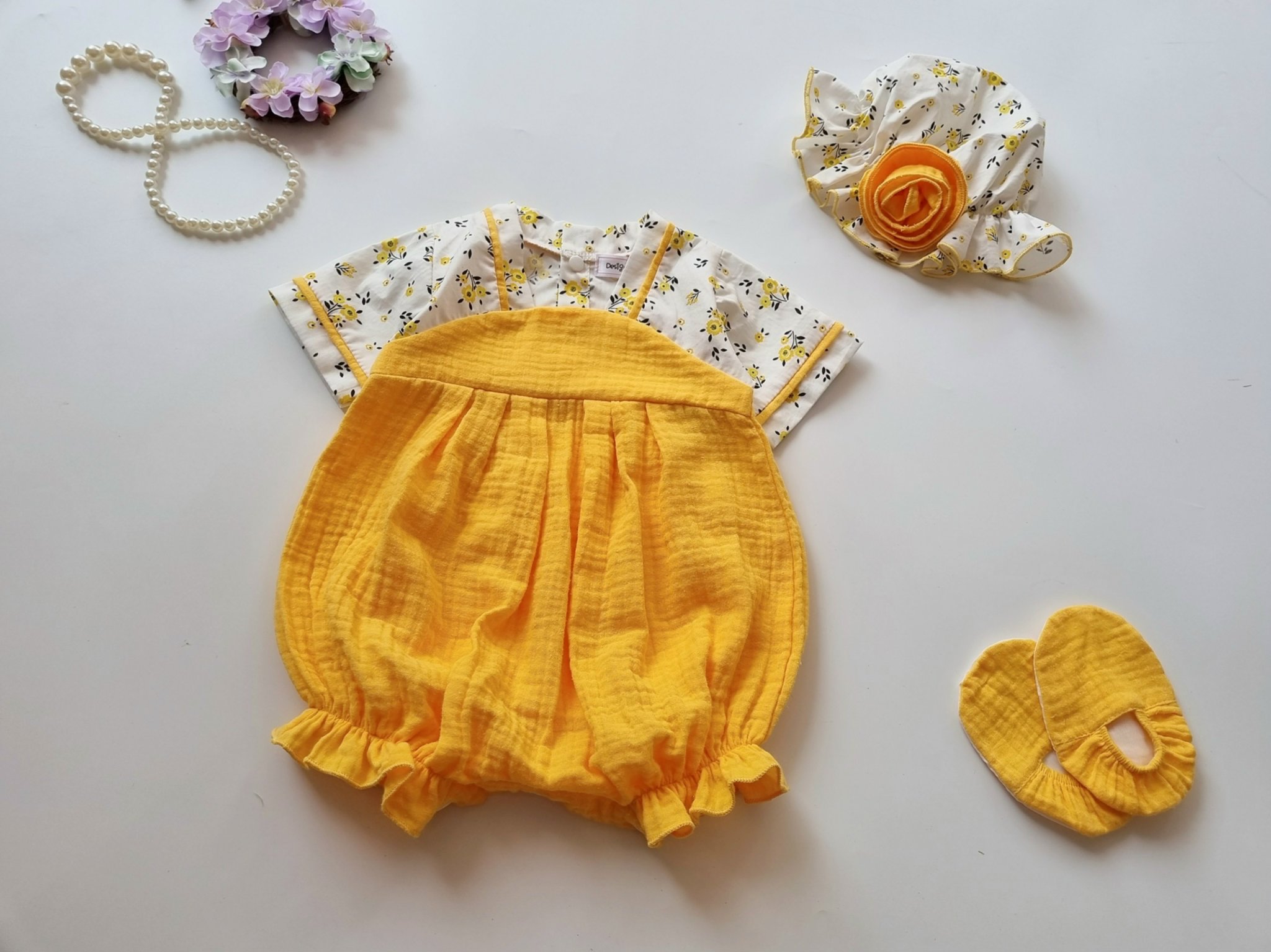 Body áo liền quần cho bé đầy tháng, thôi nôi