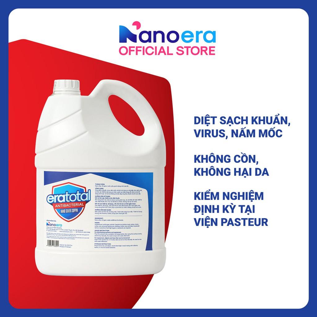 Nano Bạc Eratotal Diệt Khuẩn Khử Mùi Tinh Khiết Can 5 lít