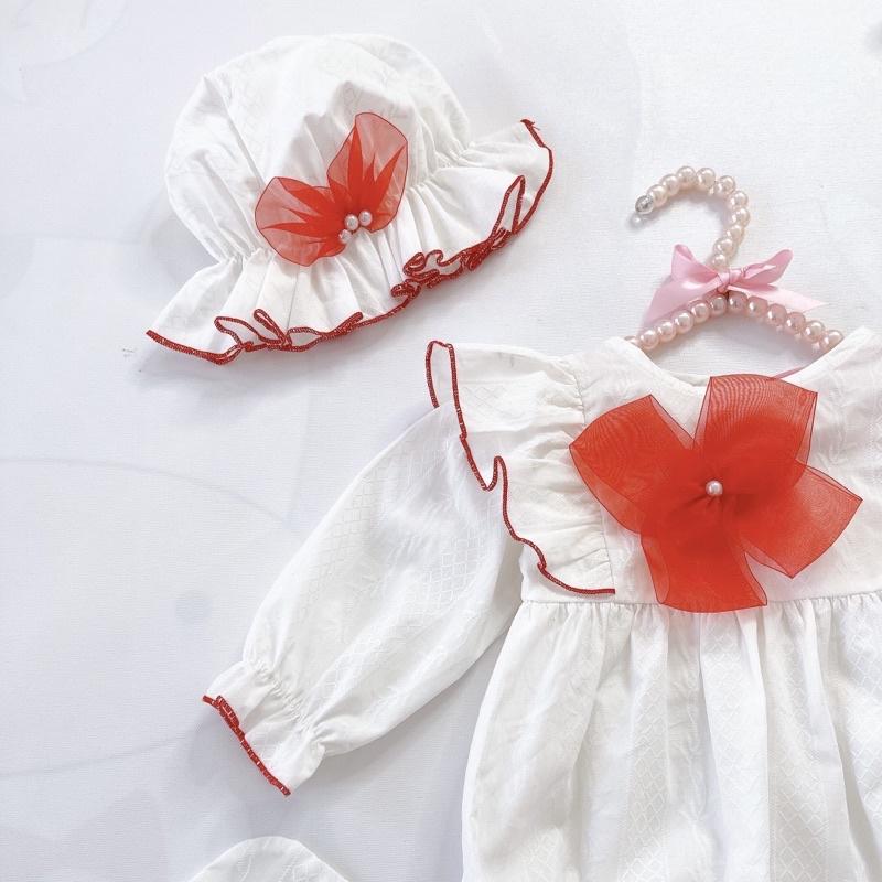 Bodysuit Nơ Handmade Bé Gái 3 Đến 12kg Chất Thô Nhật
