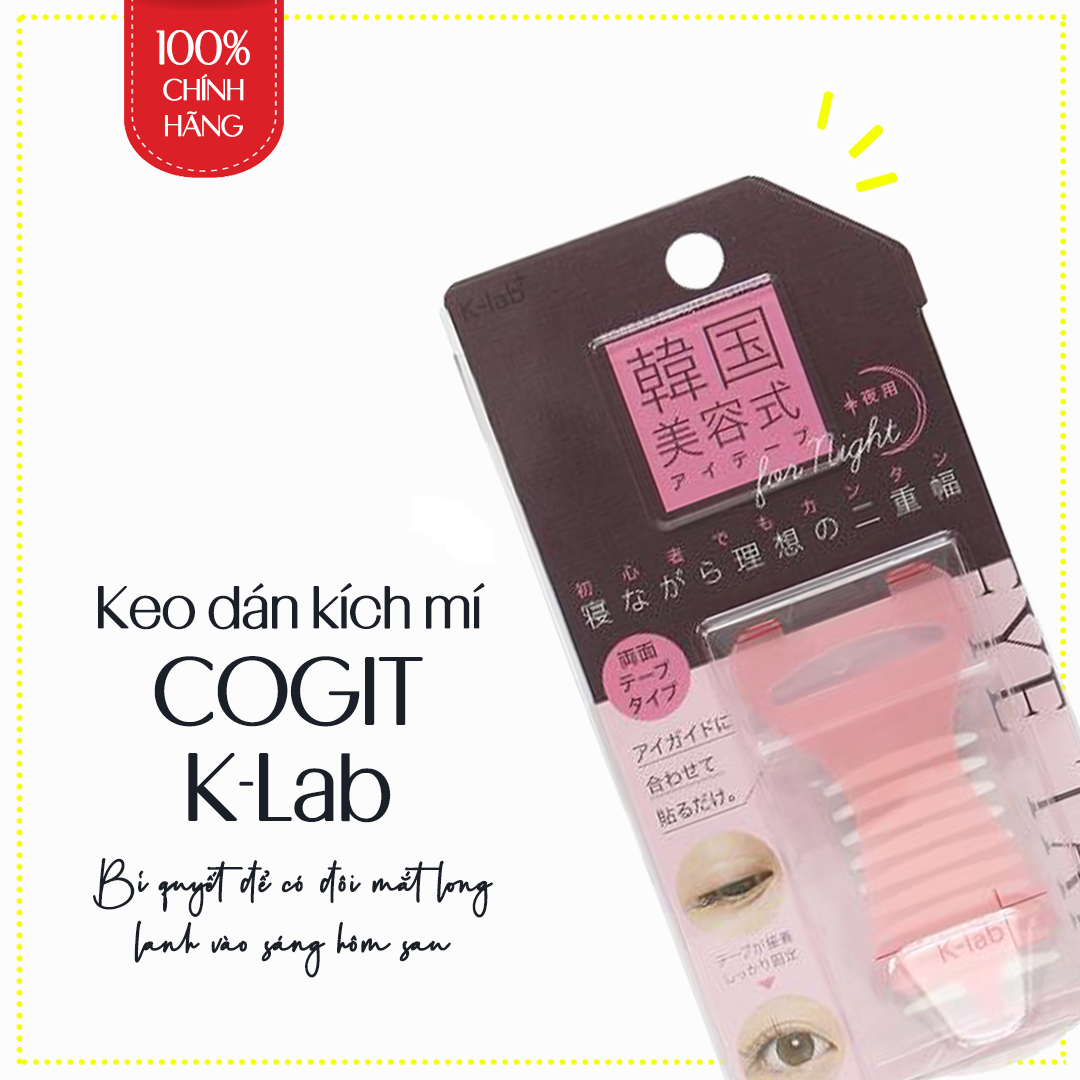 Miếng Dán Kích Mí Dùng Ban Đêm Để Tạo Nếp Gấp 2 Mí Cogit K-lab Eyetape for Night, Nhập Khẩu Nhật Bản