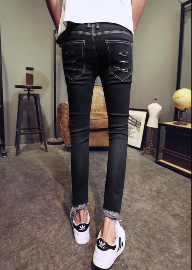 Quần jeans rách widkids Mã: ND0999 - ĐEN