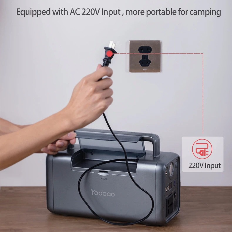 Trạm sạc dự phòng Yoobao EN300WLPD 80000mAh / 300WL- PD 65W cổng điện 220V/300W- Tích hợp đèn Pin