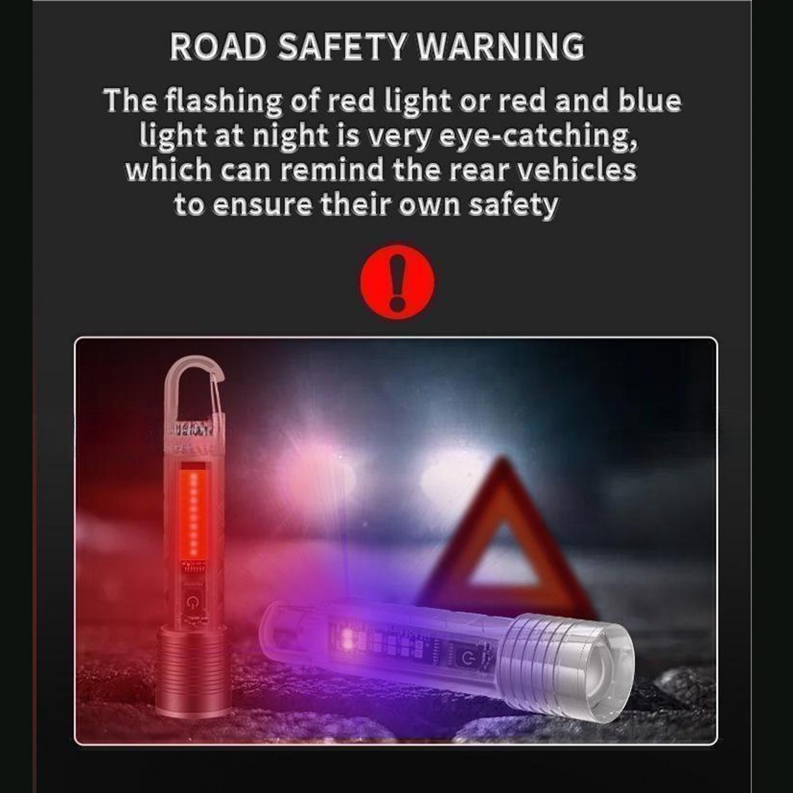 LED Flashlight Rechargeable Torch for Running Night Walking Auto Maintenance