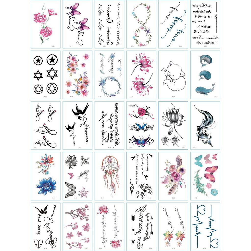 Tấm  30 hình xăm dán