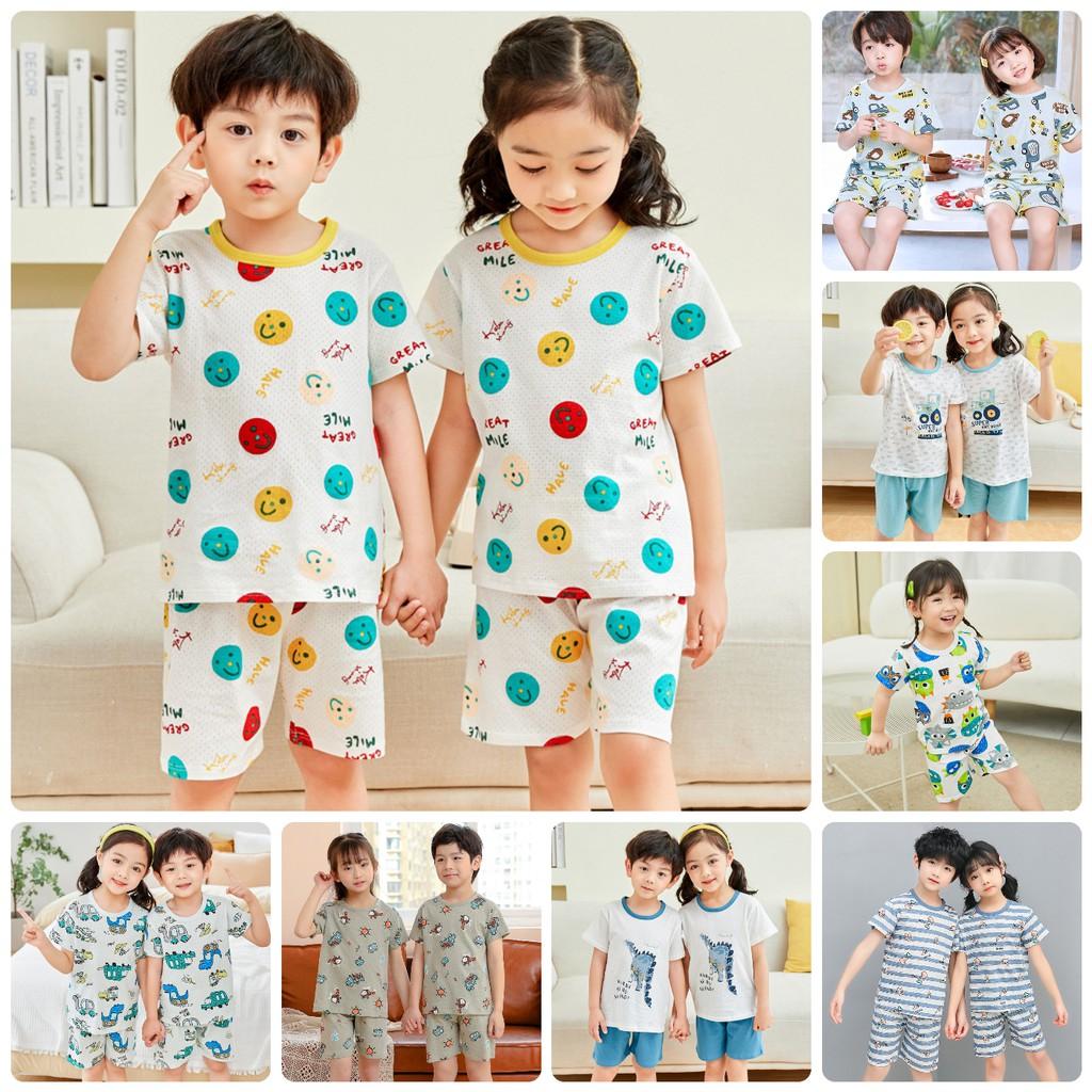 BT24 Size90-150(9-35kg) Bộ thun hè bé-vải thông hơi Hàn quốc 100% cotton xịn Quần áo trẻ em