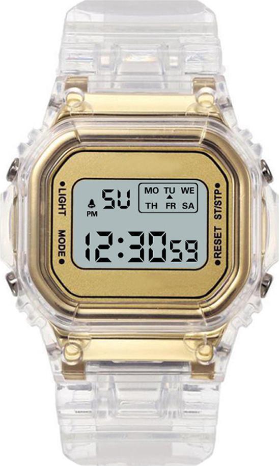 Đồng Hồ thể thao nữ KASAWI K001 đồng hồ điện tử nữ mặt vuông thời trang 2020 dây trong silicon