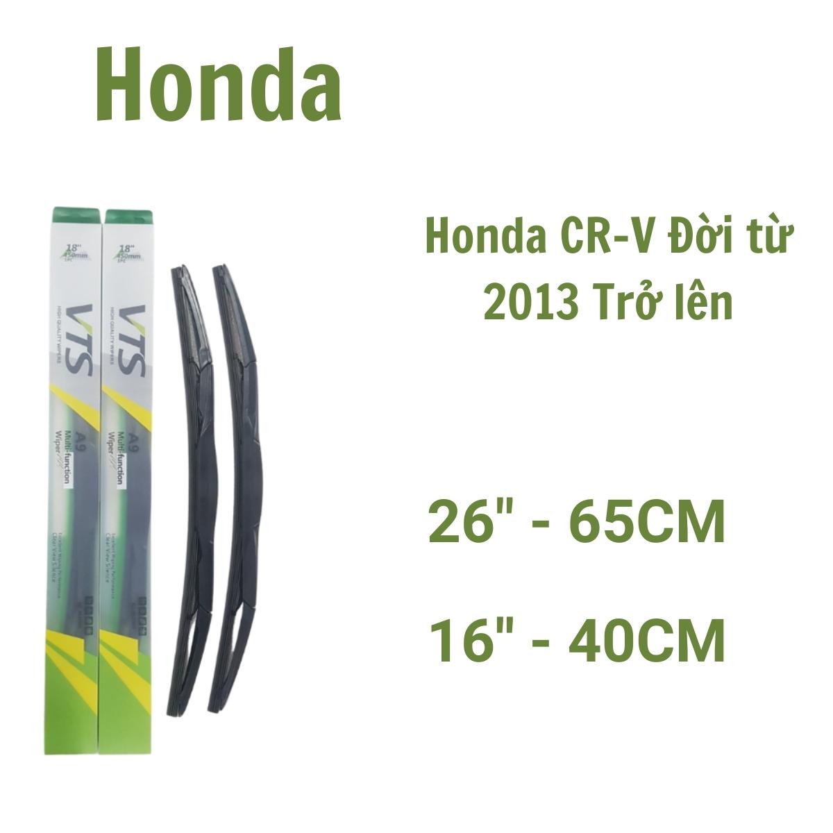 Cần gạt mưa thanh 3 khúc A9 dành cho xe Honda:Accord, Civic, City, CR-V và các hãng xe khác của Honda - Hàng nhập khẩu