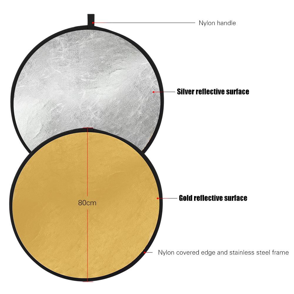 Bộ phản xạ ánh sáng chụp ảnh 80cm / 32Inch 7 trong 1 Có thể thu gọn