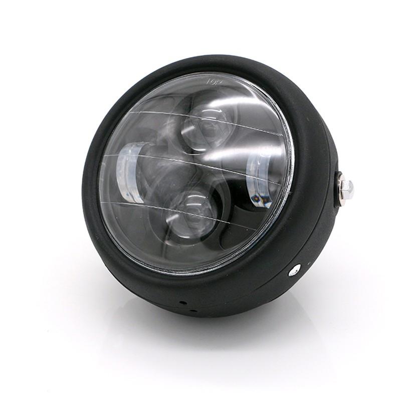 Đèn pha 12V phong cách retro dành cho xe mô tô Harley Cafe Racer Honda